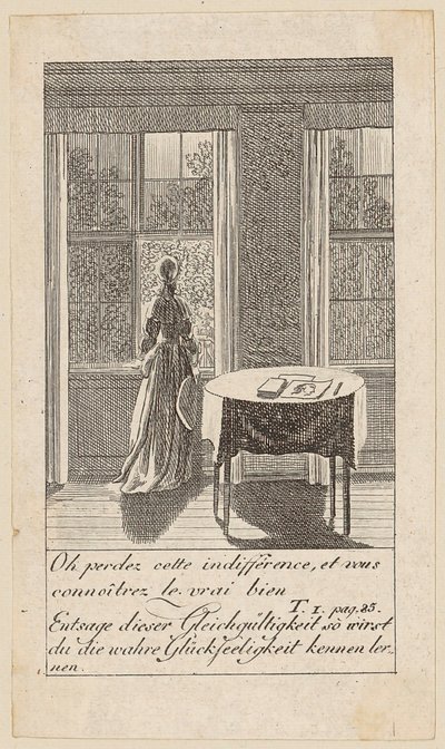 Blad 3 bij "Karoline von Lichtfield" door Daniel Nikolaus Chodowiecki