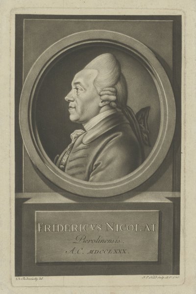 Christoph Friedrich Nicolai door Daniel Nikolaus Chodowiecki