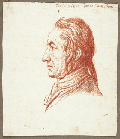 Portret hoofd van een man in profiel door Daniel Nikolaus Chodowiecki