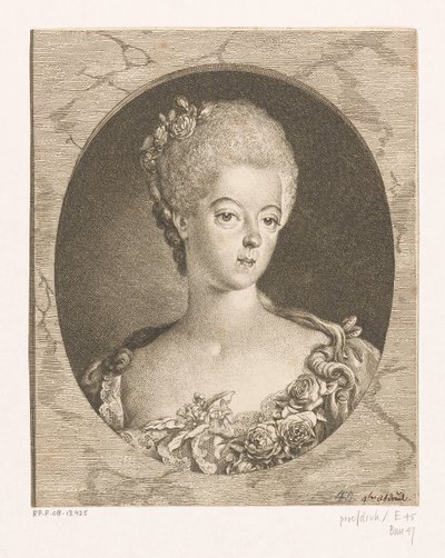 Portret van Wilhelmina van Pruisen door Daniel Nikolaus Chodowiecki