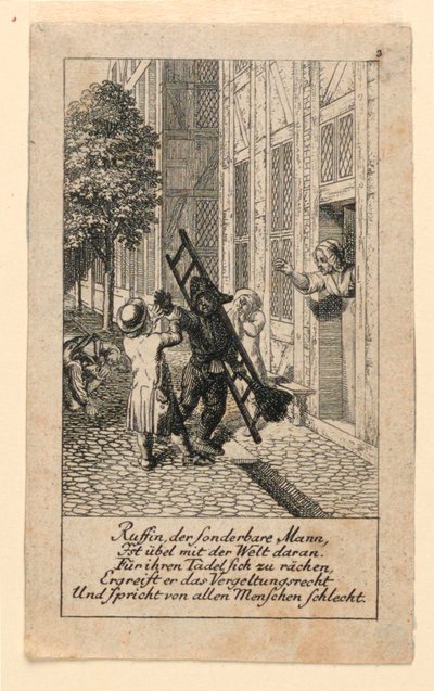 De Vergelding, Illustratie voor "Königl: Grosbrit [anische] Genealogischer Kalender auf das 1780 Jahr Lauenberg bey J.G. Berenberg" door Daniel Nikolaus Chodowiecki