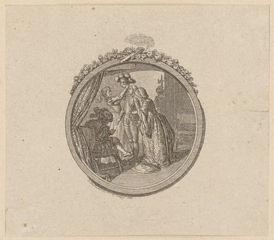 Titelvignet voor de ridderroman ‘Palmerin von Oliva’ door Daniel Nikolaus Chodowiecki
