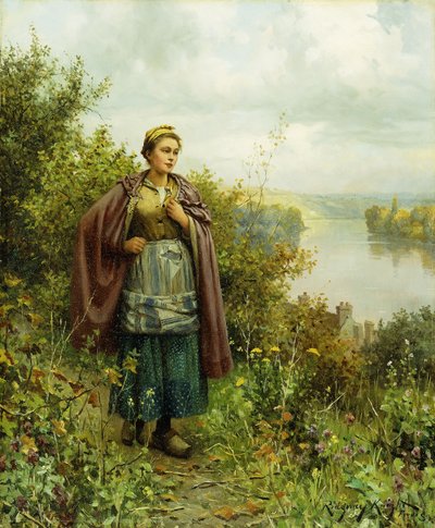 Een Herfstwandeling door Daniel Ridgway Knight