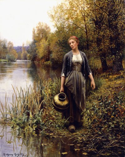 Aan de waterkant door Daniel Ridgway Knight