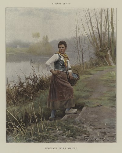 Terug van de Rivier door Daniel Ridgway Knight