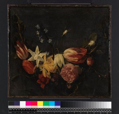 Guirlande van bloemen, voor 1661 door Daniel Seghers