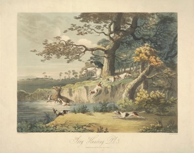 Set van vier: (3) Hertenjacht door Daniel Thomas Egerton