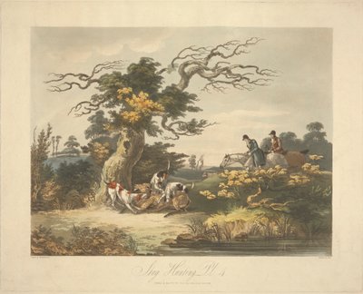 Set van vier: (4) Hertenjacht door Daniel Thomas Egerton