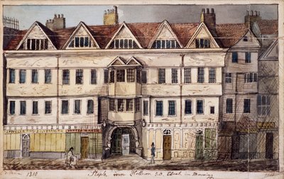 Staple Inn, Londen, 1810 door Daniel Thorn