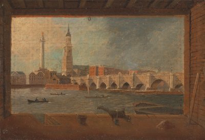 Een uitzicht op de London Bridge door Daniel Turner