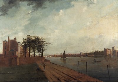 Lambeth Palace vanaf Millbank door Daniel Turner