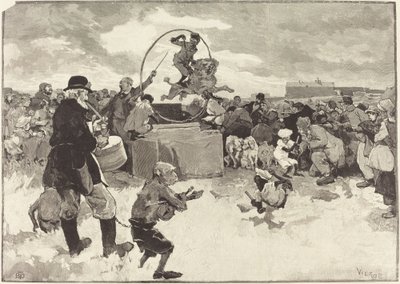 De geleerde honden, 1883 door Daniel Urrabieta Vierge