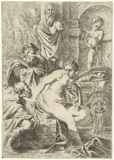 Susanna en de ouderlingen door Daniel van den Dyck