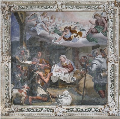 Aanbidding van de herders door Daniele Crespi
