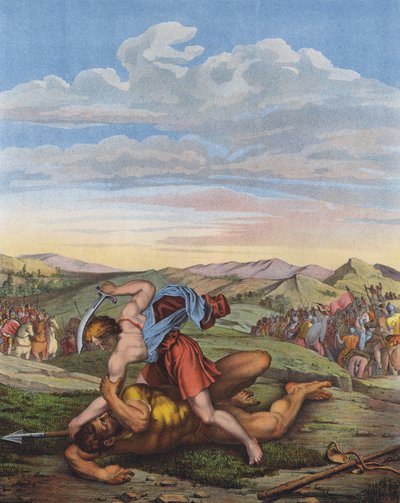 David verslaat Goliath door Daniele da Volterra 1509 66 after Daniele da Volterra 1509 66 after