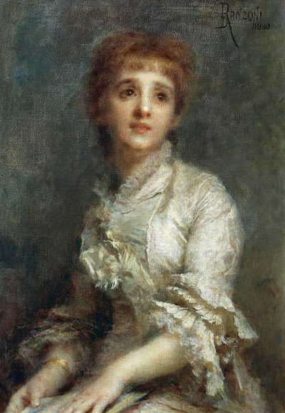 Portret van mevrouw Pisani Dossi door Danielle Ranzoni