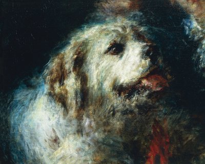 De Troubetzkoy-jongens met een hond (detail) door Danielle Ranzoni
