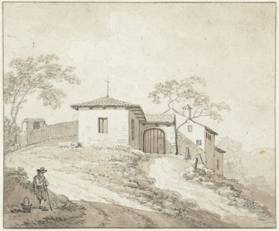 Kerkje of klooster bij Bologna door Daniël Dupré