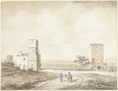 Ruïnes van de Villa Adriana nabij Tivoli door Daniël Dupré