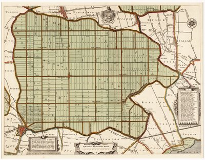 Beemsterlants Caerte, historische kaart van Beemster, Nederland door Daniël van Breen