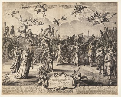 De triomfwagen van prins Hendrik van Oranje door Daniël van den Bremden