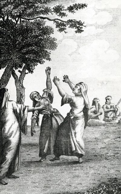 Dansende Meisjes in Egypte, uit Niebuhrs Reizen door Arabië en andere landen in het Oosten door Danish School