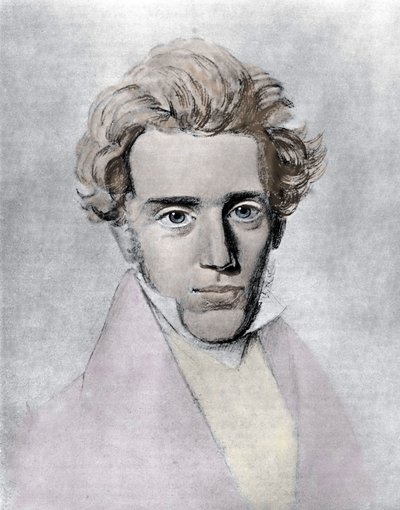 Søren Aabye Kierkegaard, ca. 1840 door Danish School