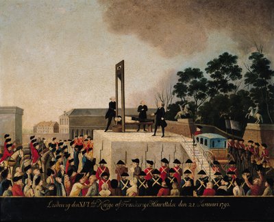 De executie van Lodewijk XVI (1754-93) 21 januari 1793 door Danish School