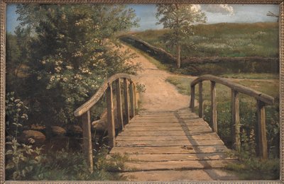 Brug over een stroom in Assens, Funen door Dankvart Dreyer