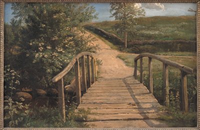 Brug over een stroom in Assens, Funen door Dankvart Dreyer