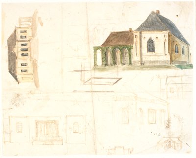 Verschillende Ontwerpen voor een Huis in een Soort Half-Gotische Stijl door Dankvart Dreyer