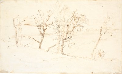 Jutlands landschap. Meren tussen heuvels door Dankvart Dreyer