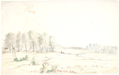 Landschap bij Aminderød door Dankvart Dreyer