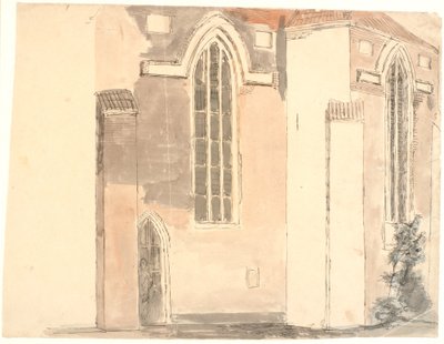 Deel van de St. Hans kerk in Odense door Dankvart Dreyer