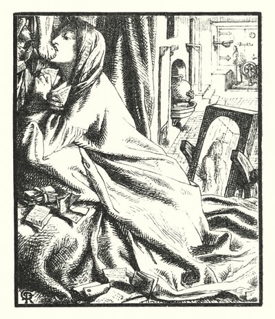 Mariana in het zuiden door Dante Gabriel (after) Rossetti