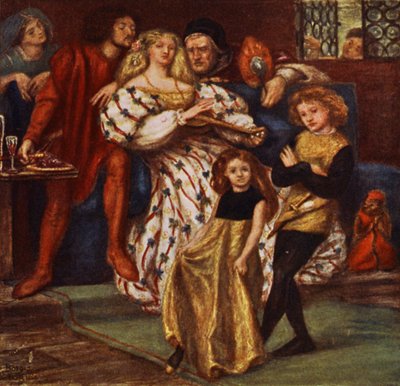 De Borgia Familie door Dante Gabriel (after) Rossetti