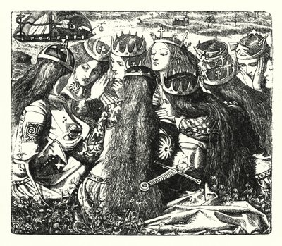 Het Paleis van Kunst door Dante Gabriel (after) Rossetti