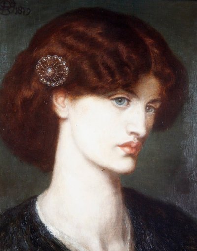Beatrice, een portret van Jane Morris door Dante Gabriel Charles Rossetti