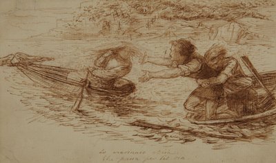 Bootmannen en Sirene door Dante Gabriel Charles Rossetti