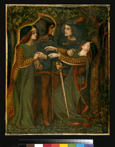 Hoe ze elkaar ontmoetten door Dante Gabriel Charles Rossetti