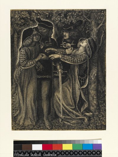 Hoe ze elkaar ontmoetten, c.1850-60 door Dante Gabriel Charles Rossetti
