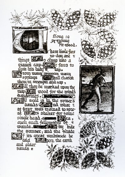 Verlichte tekst uit Rossetti