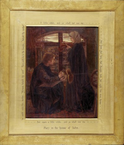 Maria in het huis van St. Johannes door Dante Gabriel Charles Rossetti
