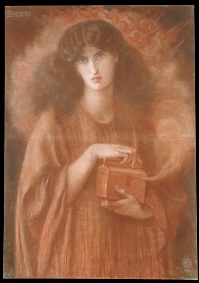 Pandora, 1869 door Dante Gabriel Charles Rossetti