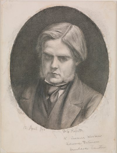 Portret van William Holman Hunt door Dante Gabriel Charles Rossetti