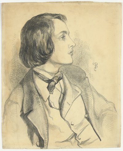 Portret van William Michael Rossetti door Dante Gabriel Charles Rossetti
