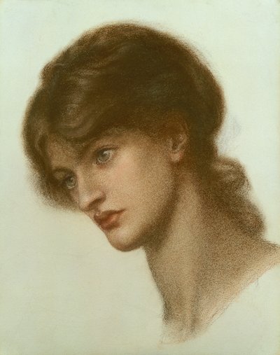Portret van een dame door Dante Gabriel Charles Rossetti