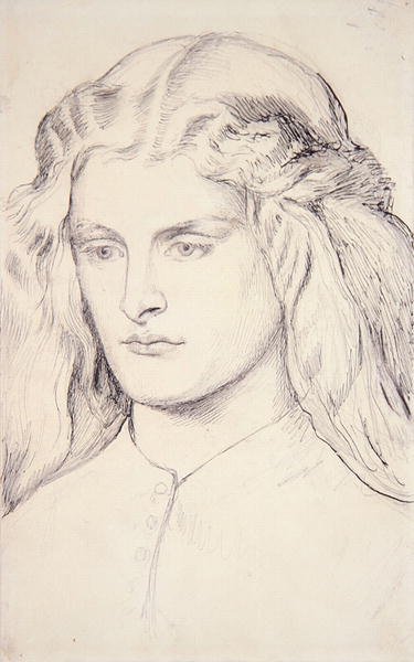 Portretstudie van Annie Miller, c.1860-63 door Dante Gabriel Charles Rossetti