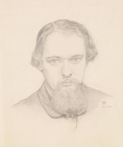 Zelfportret door Dante Gabriel Charles Rossetti