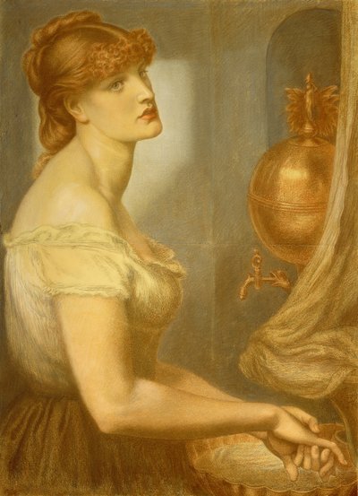 Studie voor La Bella Mano door Dante Gabriel Charles Rossetti